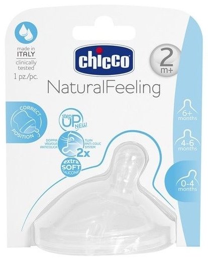 Соска для бутылочки Chicco Feeling, 1 шт купить,0