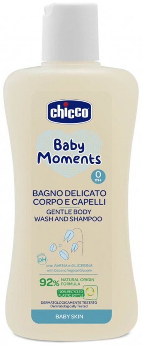 Chicco Пена Baby moments с экстрактом овса 200 мл