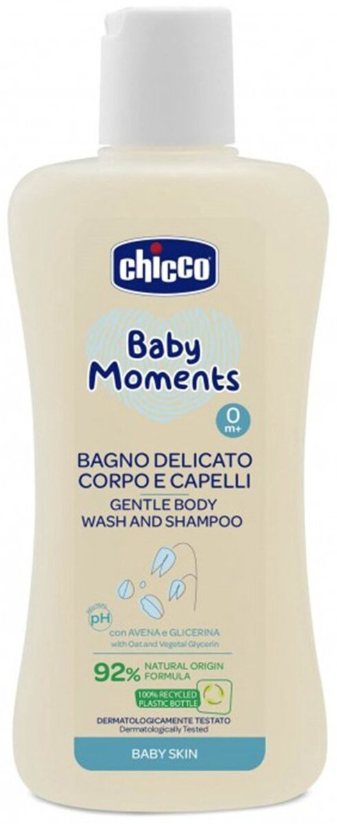 Chicco Пена Baby moments с экстрактом овса 200 мл