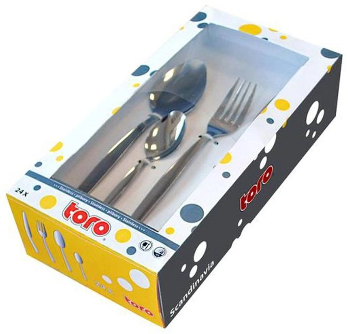 Набор столовых приборов Toro 24 шт, серебристый 370024 купить,NaN
