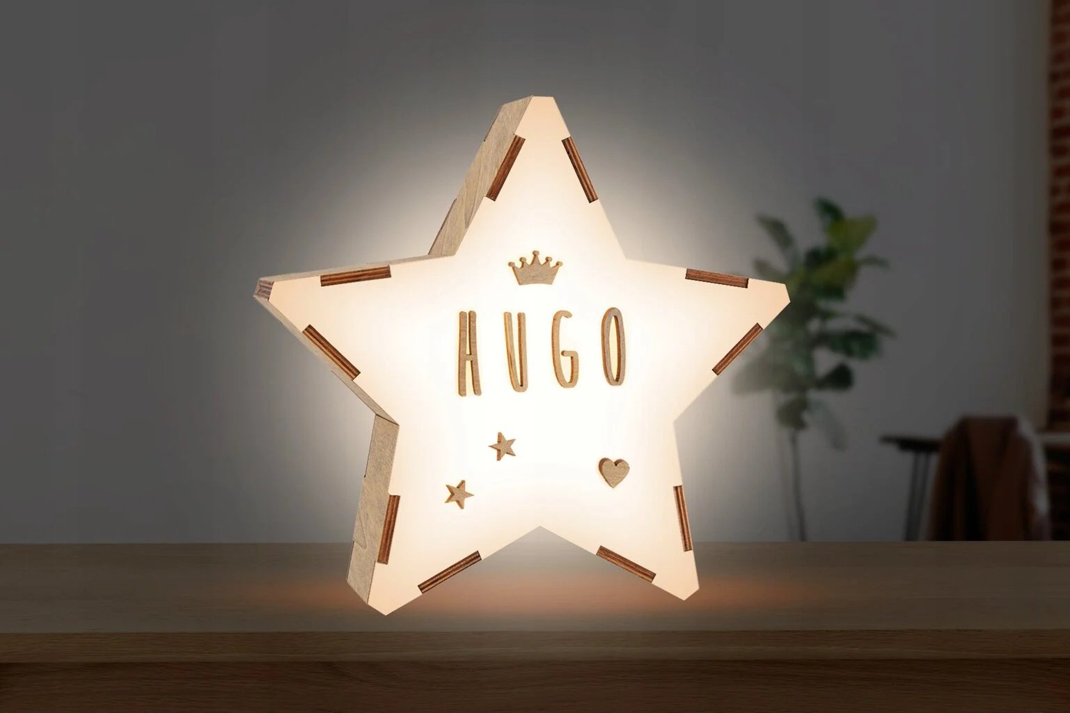 Vintuin декоративный светильник Personalized Star Lamp, дерево купить,0