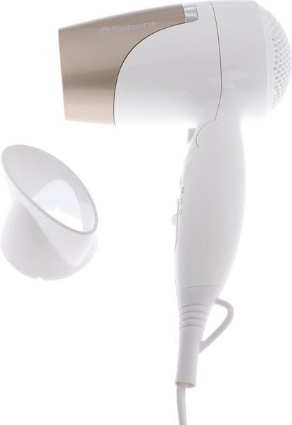 Sakura Фен Sakura SA-4040W, 1800 Вт, 2 скорости, 2 температурных режима, концентратор, бело-золотой компактный фен 1800 Вт - ForteMarket Sakura Фен Sakura SA-4040W, 1800 Вт, 2 скорости, 2 температурных режима, концентратор, бело-золотой компактный фен 1800 Вт купить,0