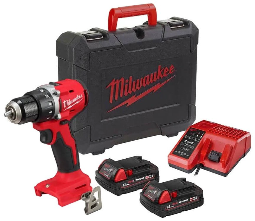 Milwaukee дрель-шуруповерт M18 BLDDRC-202C 4933492833 купить,NaN