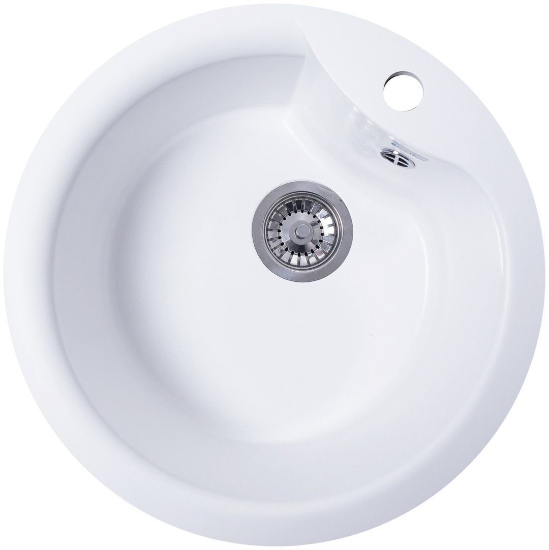 Кухонная мойка Avina врезная G-12, белый молочный