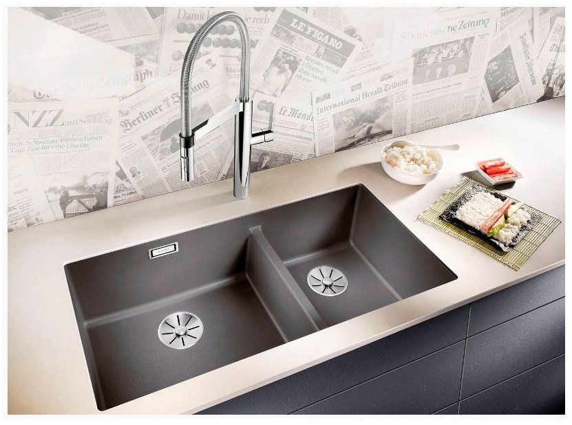 Кухонная мойка Blanco подстольная Subline 480/320-U , коричневый - ForteMarket Кухонная мойка Blanco подстольная Subline 480/320-U , коричневый купить,0