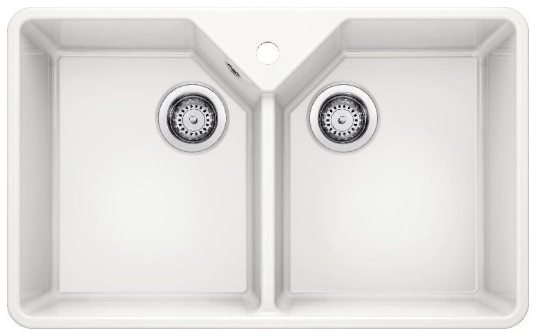 Кухонная мойка Blanco подстольная Villae Double , белый