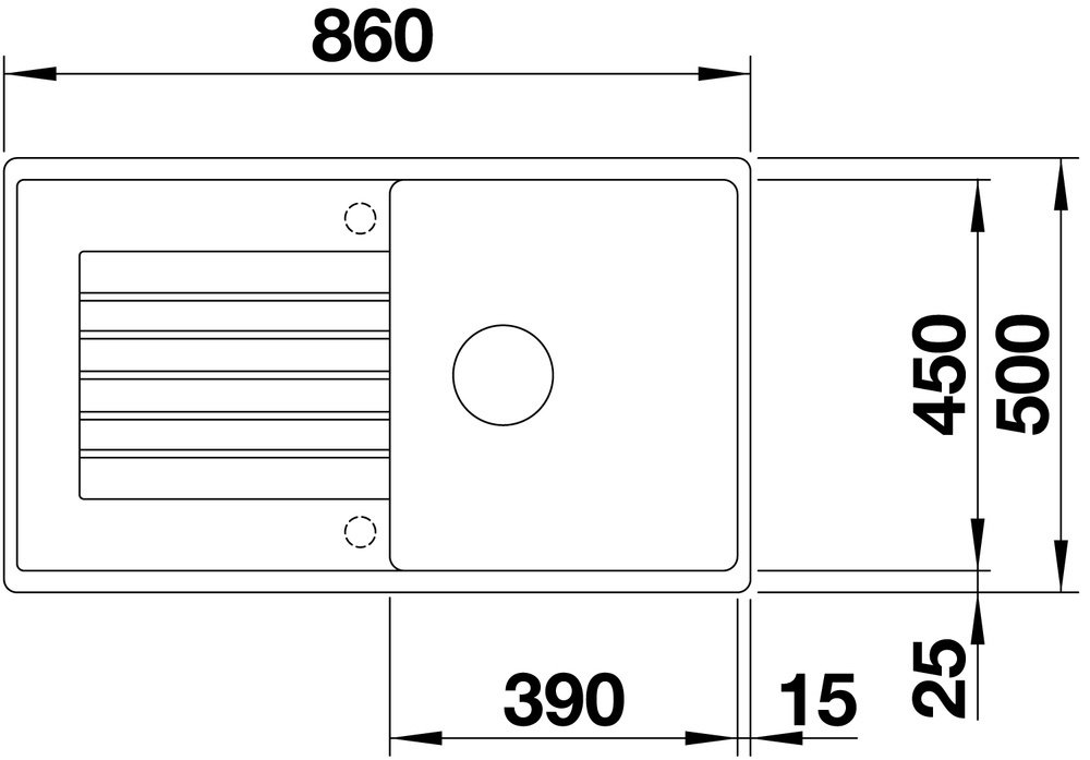 Кухонная мойка Blanco ZIA 5 S 527204 мягкий белый врезная 86х50х19 см, искусственный гранит