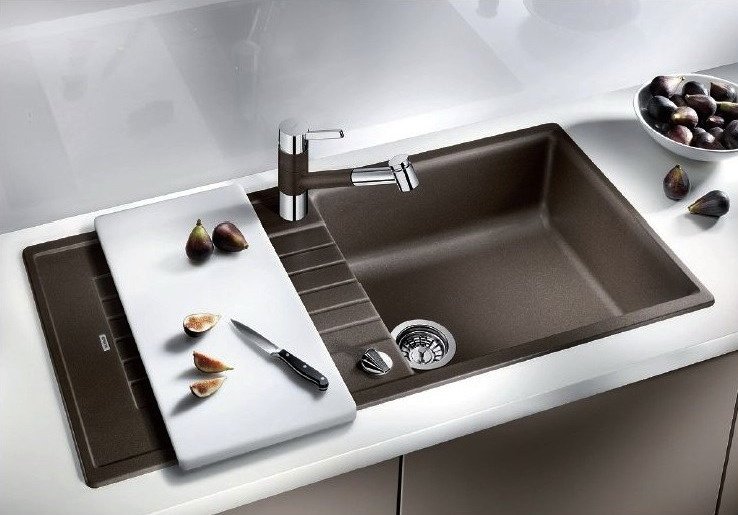 Кухонная мойка Blanco врезная Zia XL 6 S compact (527397), вулканический серый купить,0