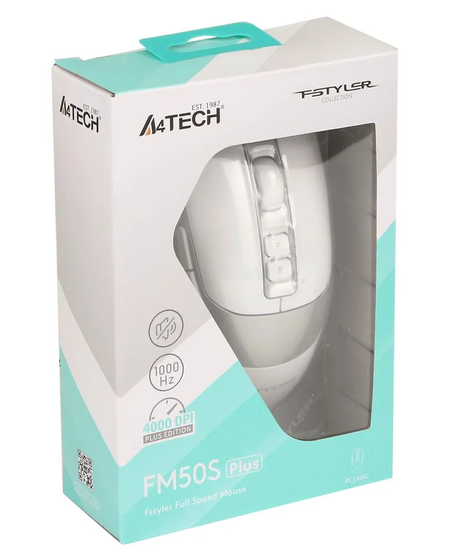 Мышь A4tech Fstyler FM50S Plus White