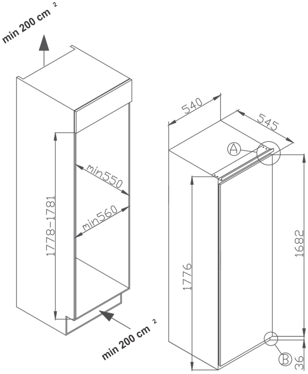 Холодильник GRAND GNBI-280WNFO белый - ForteMarket Холодильник GRAND GNBI-280WNFO белый купить,0