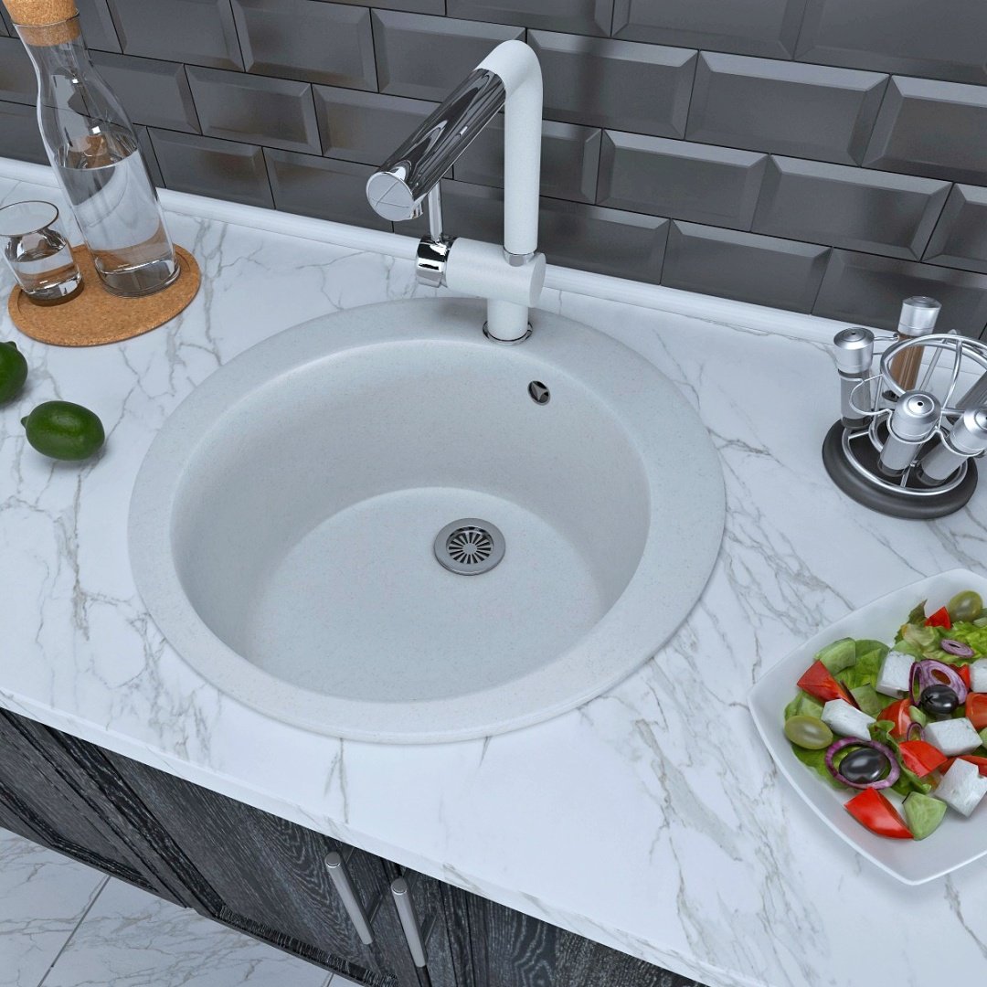 Кухонная мойка GranAlliance G-11 врезная 49.5х49.5х22 см, искусственный камень - ForteMarket Кухонная мойка GranAlliance G-11 врезная 49.5х49.5х22 см, искусственный камень купить,0