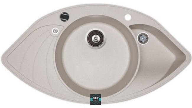Кухонная мойка AQUASANITA врезная SCP151-111AW 94.5x50 бежевый
