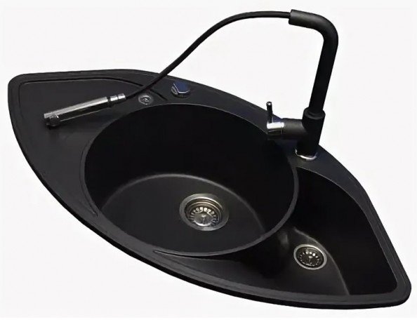 Кухонная мойка AQUASANITA SCP151-601AW черный купить,0