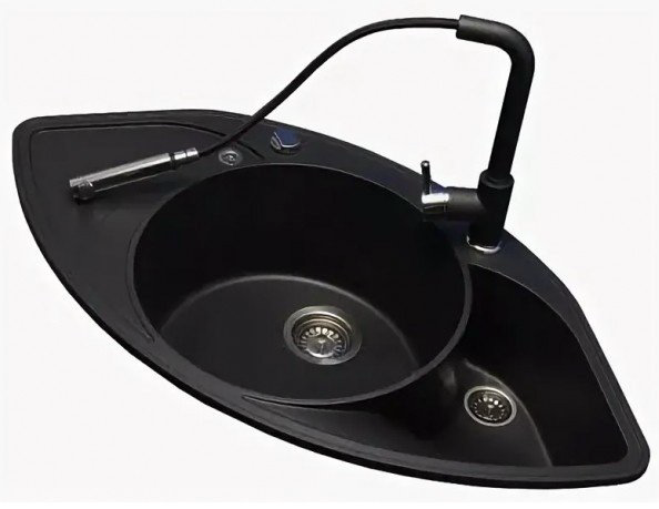 Кухонная мойка AQUASANITA SCP151-601AW черный купить,NaN