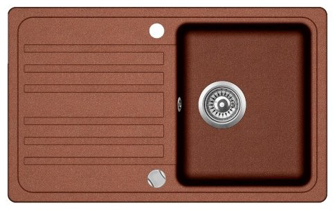 Кухонная мойка AQUASANITA врезная SQ101-501AW, медь