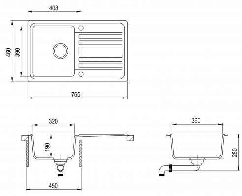 Кухонная мойка AQUASANITA врезная SQ101-501AW, медь