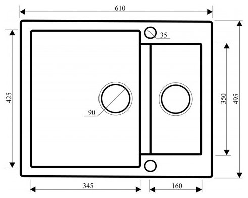 Кухонная мойка AQUASANITA SQC150-110AW бежевый