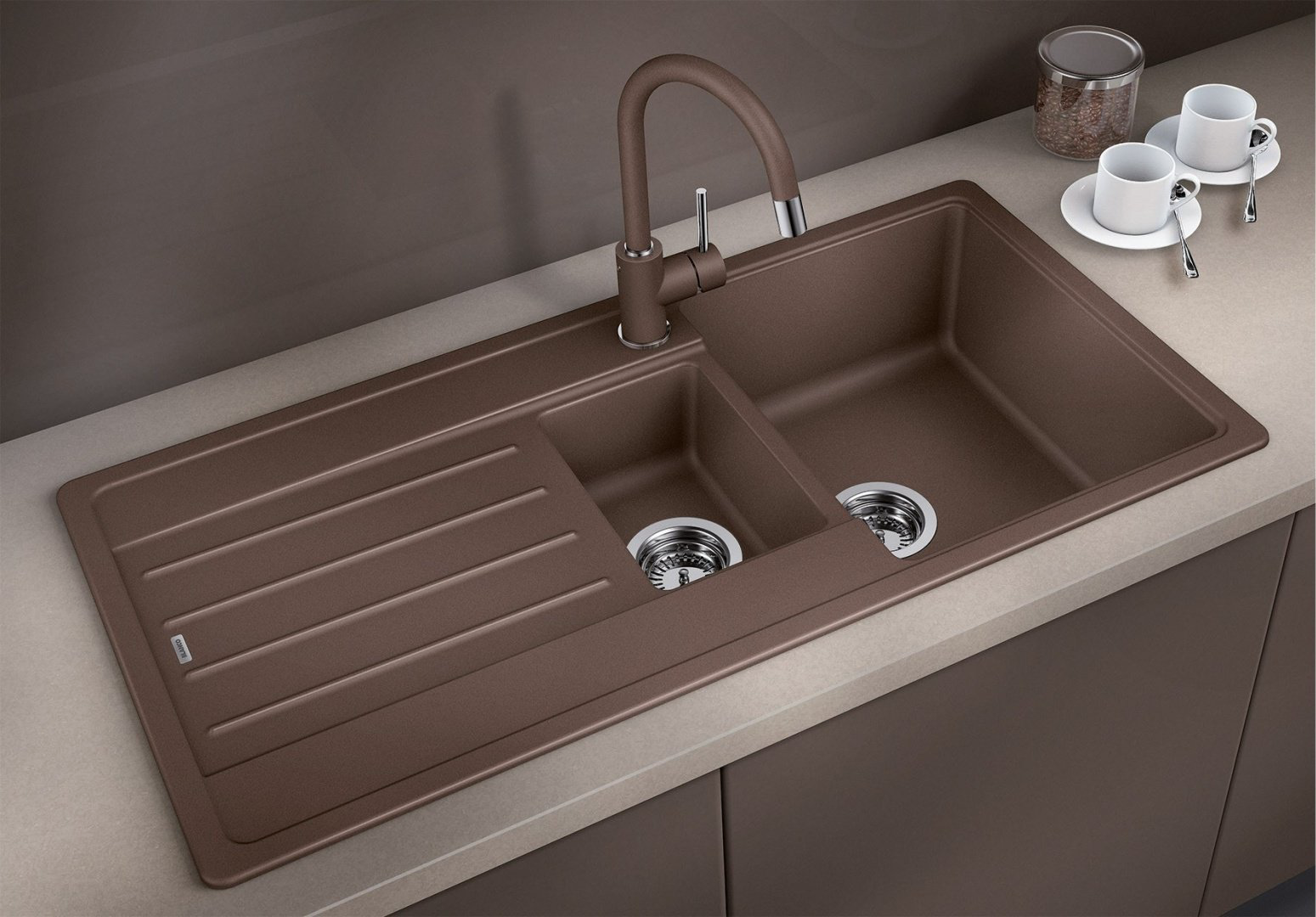 Кухонная мойка Blanco подстольная Legra 6S 522212, коричневый купить,252313