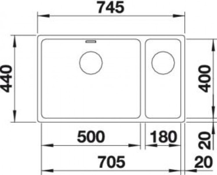 Кухонная мойка Blanco Andano 500/180-U 522991