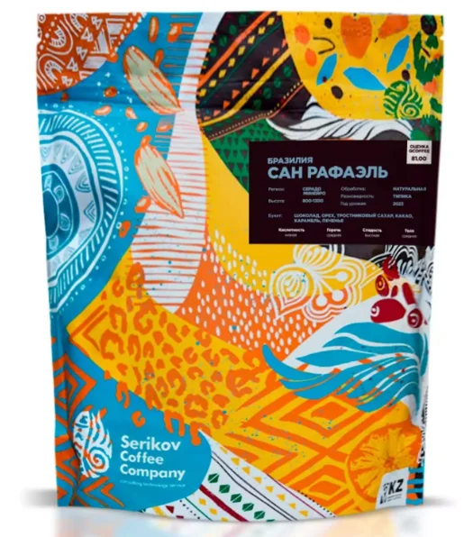Кофе в зернах Serikov Coffee Бразилия Сан Рафаэль 1000гр купить,NaN