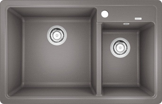 Кухонная мойка Blanco 527272 врезная 78х50х19 см, искусственный камень, тон вулканический серый