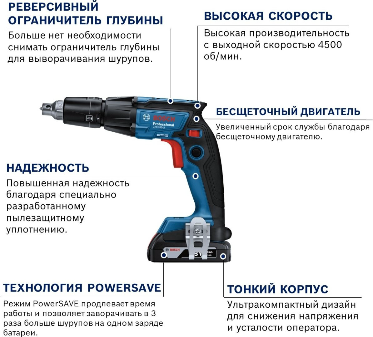 Bosch шуруповерт GTB185-LI 06019K7021 купить,85760