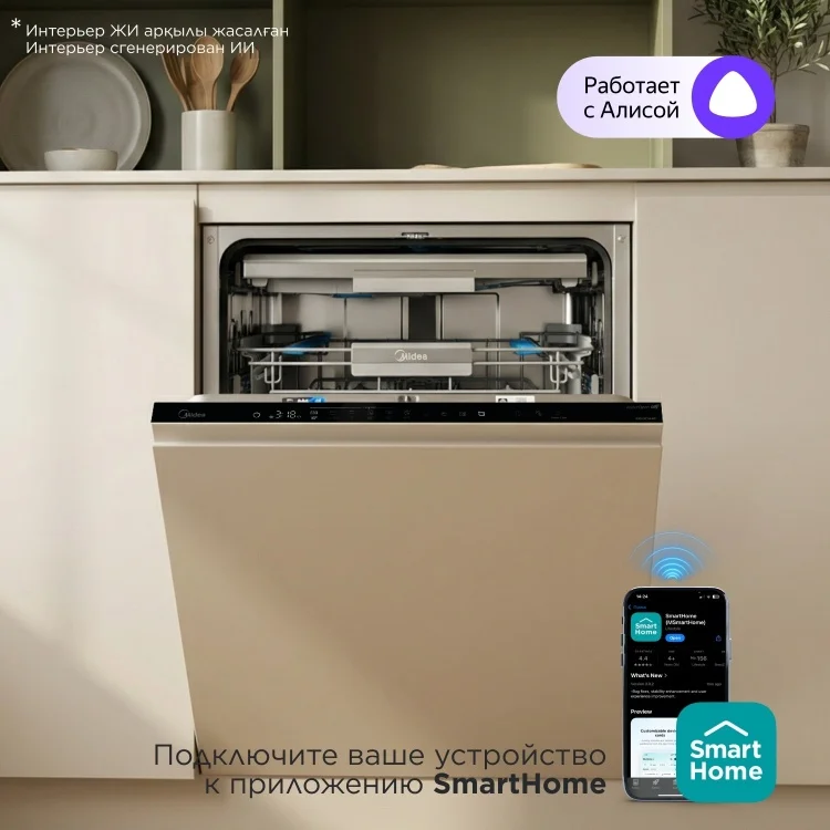 Посудомоечная машина Midea MID60S440i белая - ForteMarket Посудомоечная машина Midea MID60S440i белая купить,269990