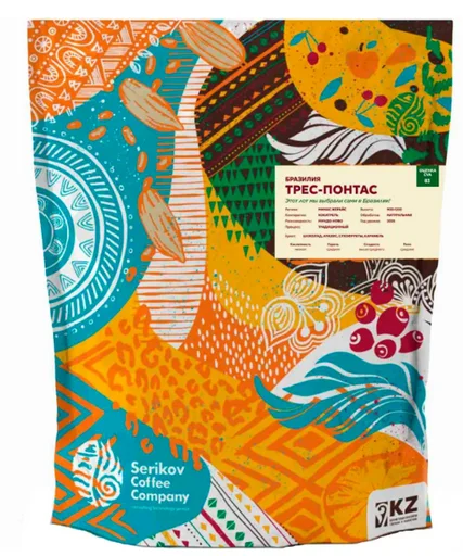 Кофе в зернах Serikov Coffee Brazil Трес-Понтас 1000гр