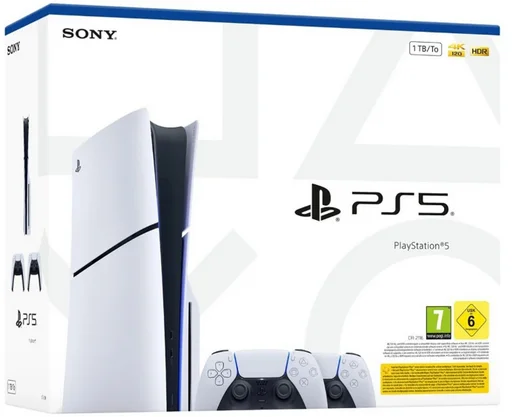 Игровая консоль Sony PlayStation 5 Slim White + геймпад 2 шт White