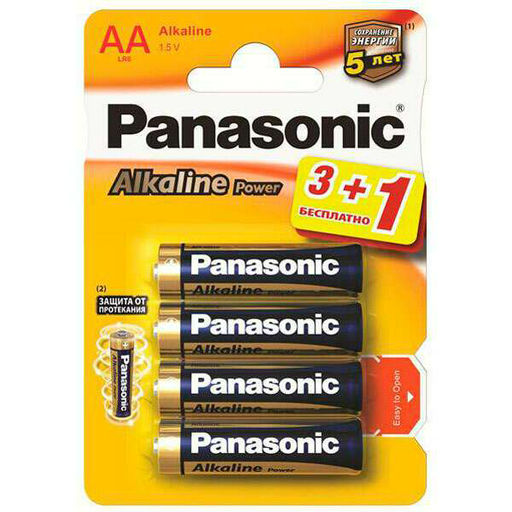 Батарейки Panasonic Alkaline Power LR6APB/4BP LR6REB/4BP AA 1,5В