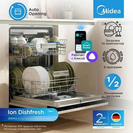 Посудомоечная машина Midea MID60S440i белая