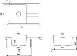Кухонная мойка AQUASANITA SQB101-111AW PDN
