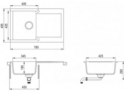 Кухонная мойка AQUASANITA SQC101-301AW бронзовый