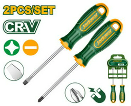 Jadever набор отверток JDSS1302 SL6.5х100 мм, PH2х100 мм