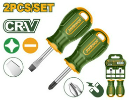Jadever набор отверток JDSS1202 SL6.5х38 мм, PH2х38 мм