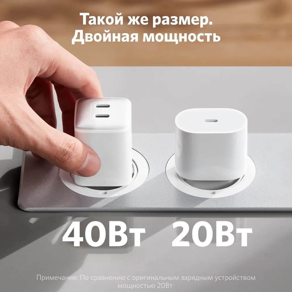 Зарядное устройство Anker A2038 белый купить,0