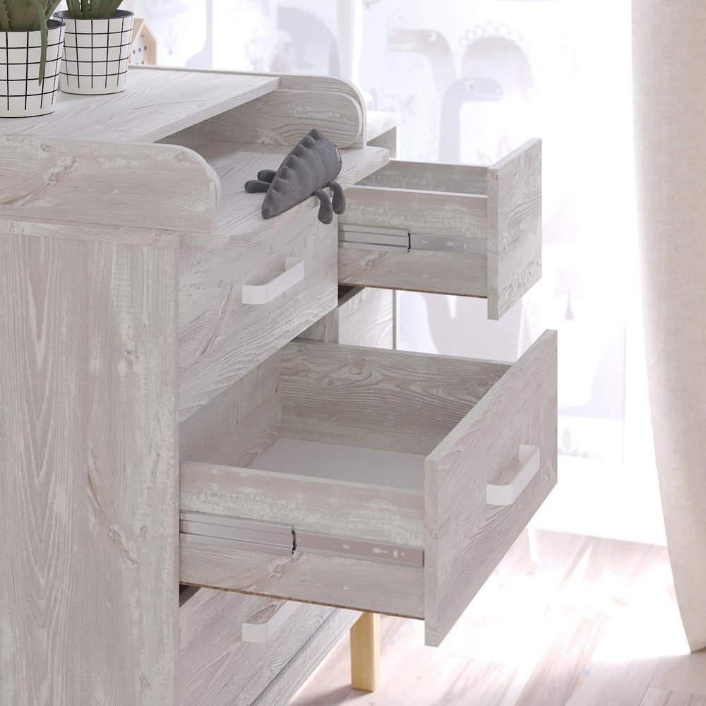 Детский комод Pituso Kids Vintage Premium, 90x56.18x99 см, светло серый купить,0