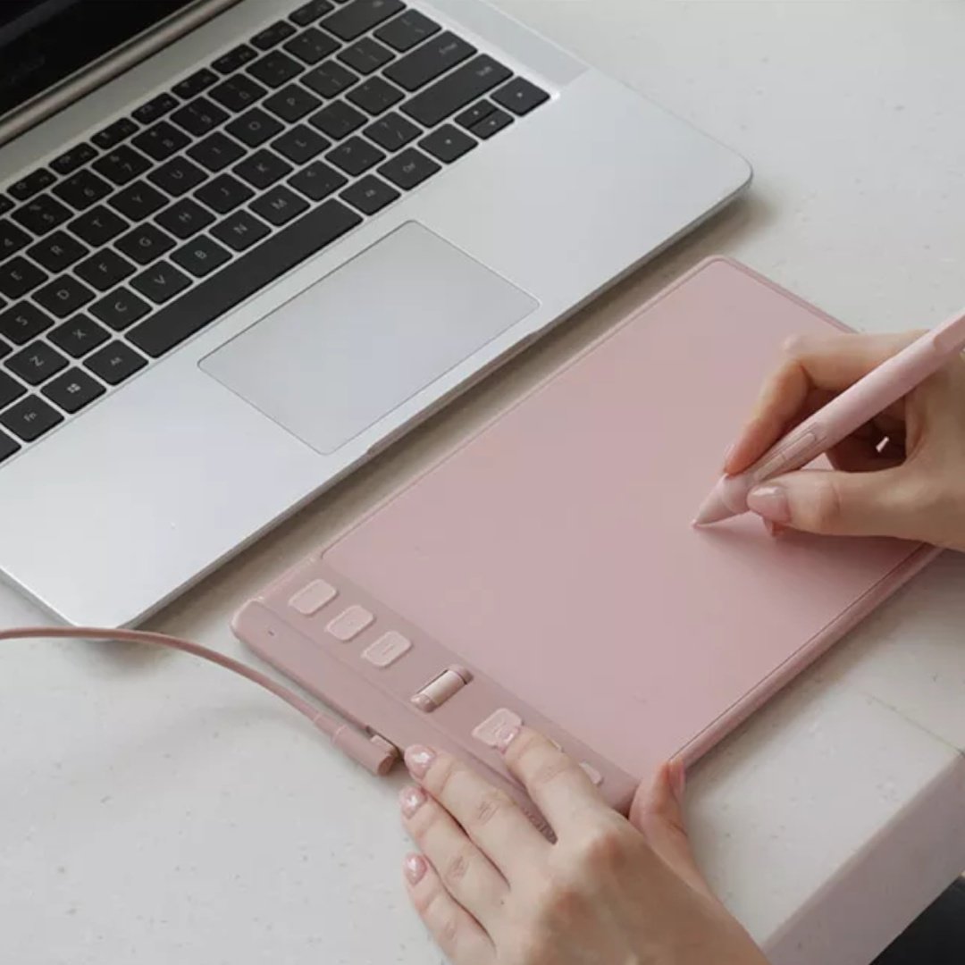 Графический планшет HUION Inspiroy 2 S PINK розовый купить,0