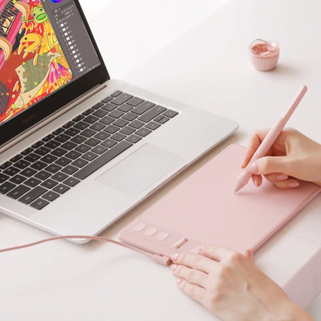 Графический планшет HUION Inspiroy 2 S PINK розовый купить,0