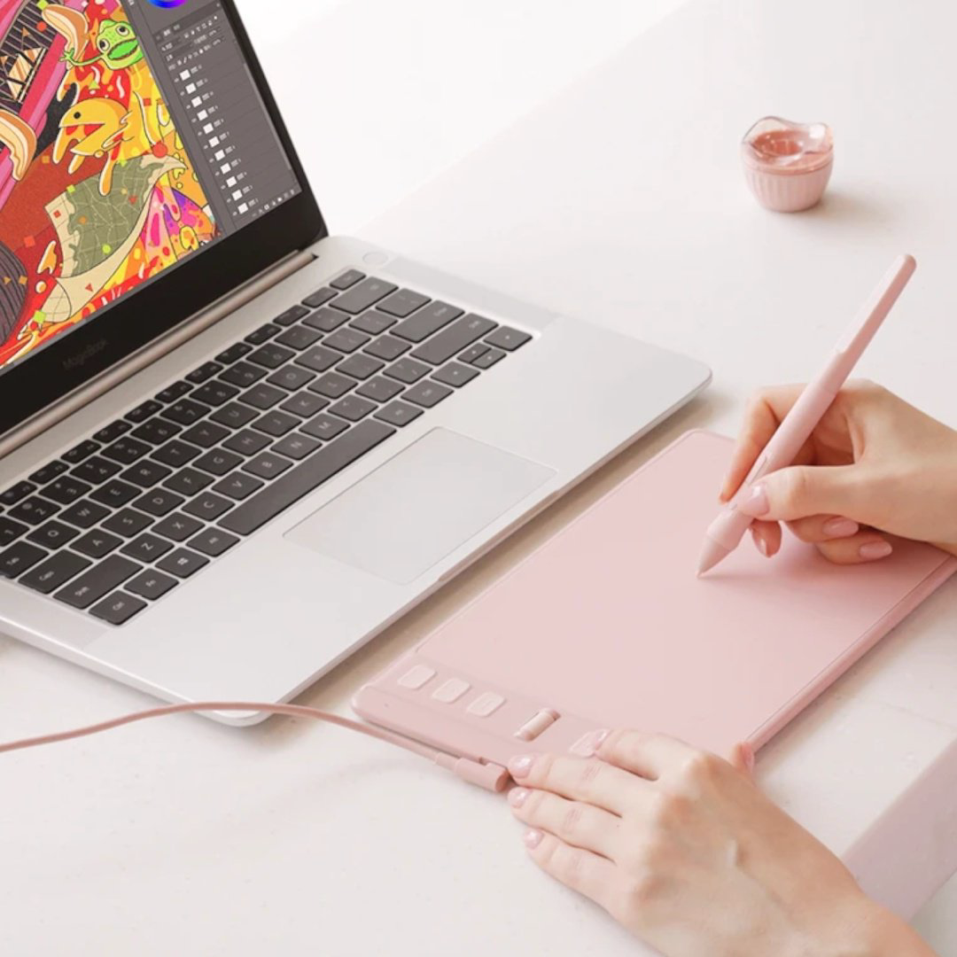 Графический планшет HUION Inspiroy 2 S PINK розовый - ForteMarket Графический планшет HUION Inspiroy 2 S PINK розовый купить,29241