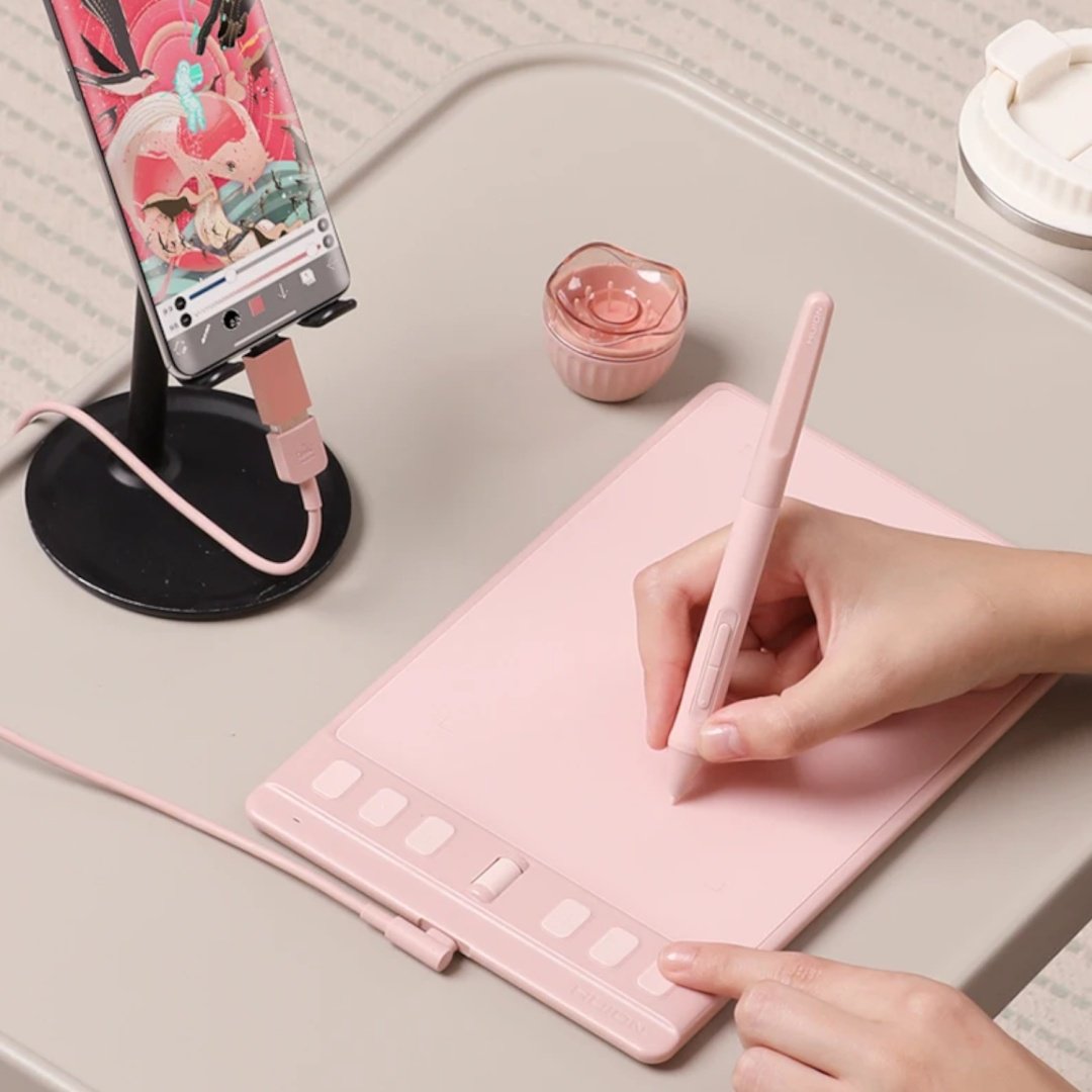 Графический планшет HUION Inspiroy 2 S PINK розовый купить,0