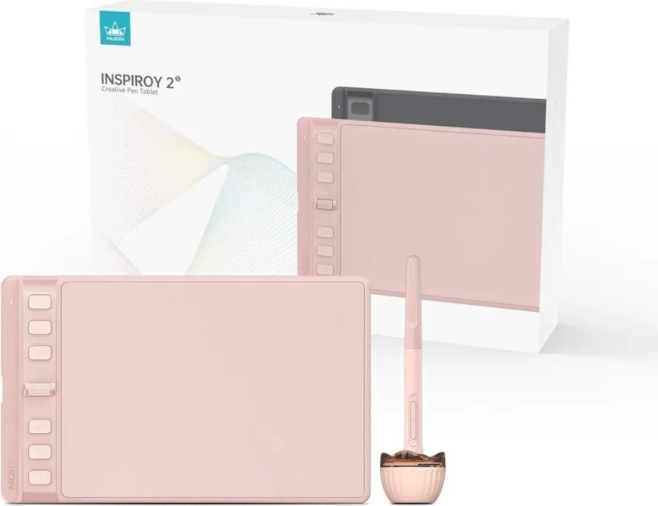 Графический планшет HUION Inspiroy 2 S PINK розовый купить,0