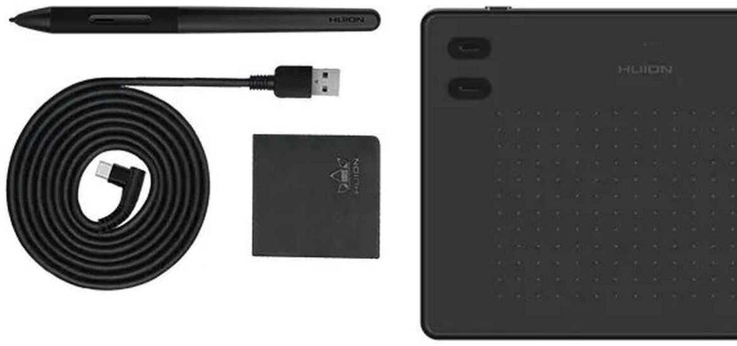 Графический планшет HUION RTE-100 черный - ForteMarket Графический планшет HUION RTE-100 черный купить,0