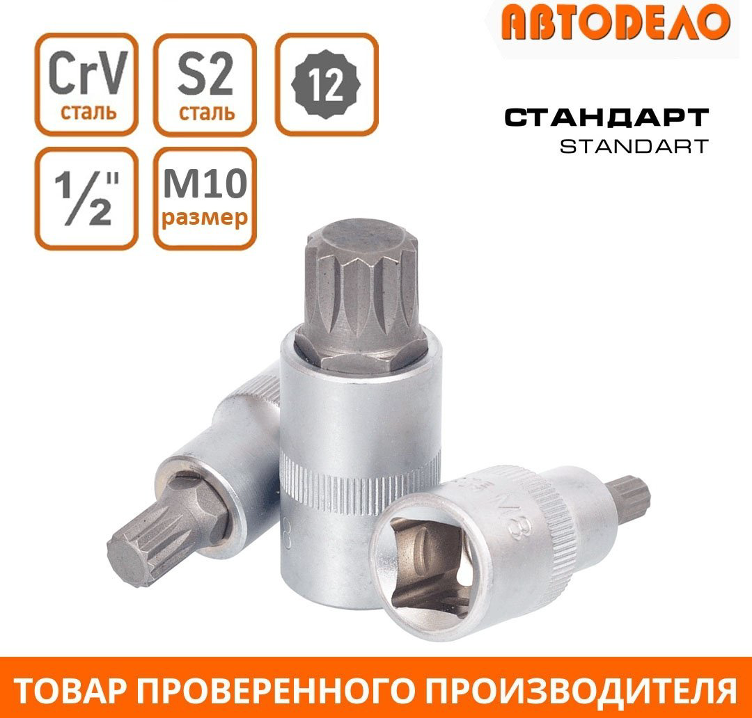 АвтоDело торцевая головка 1/2 39510 1 шт купить,NaN