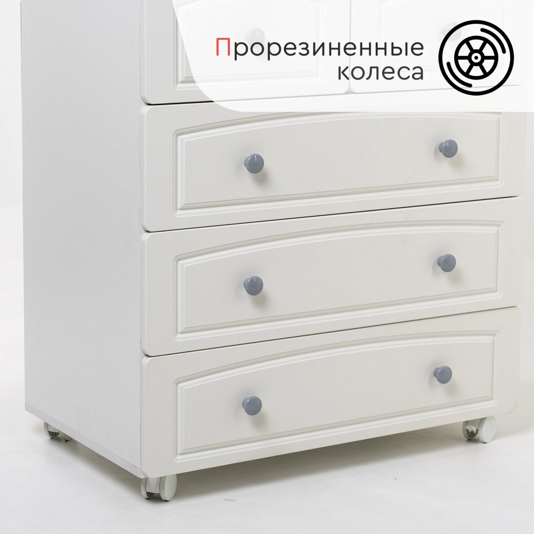 Детский комод TOMIX Massimo, 79.5x49.5x101.5 см, белый купить,NaN