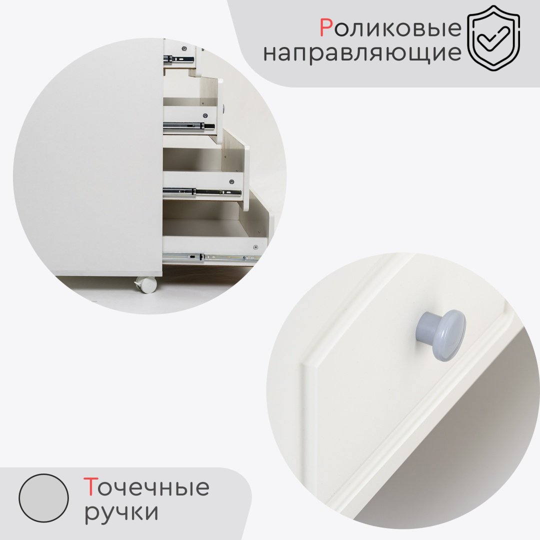 Детский комод TOMIX Massimo, 79.5x49.5x101.5 см, белый - ForteMarket Детский комод TOMIX Massimo, 79.5x49.5x101.5 см, белый купить,0