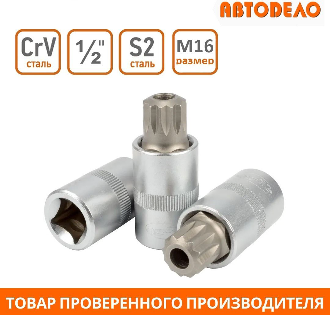 АвтоDело торцевая головка 1/2 39516 1 шт купить,NaN
