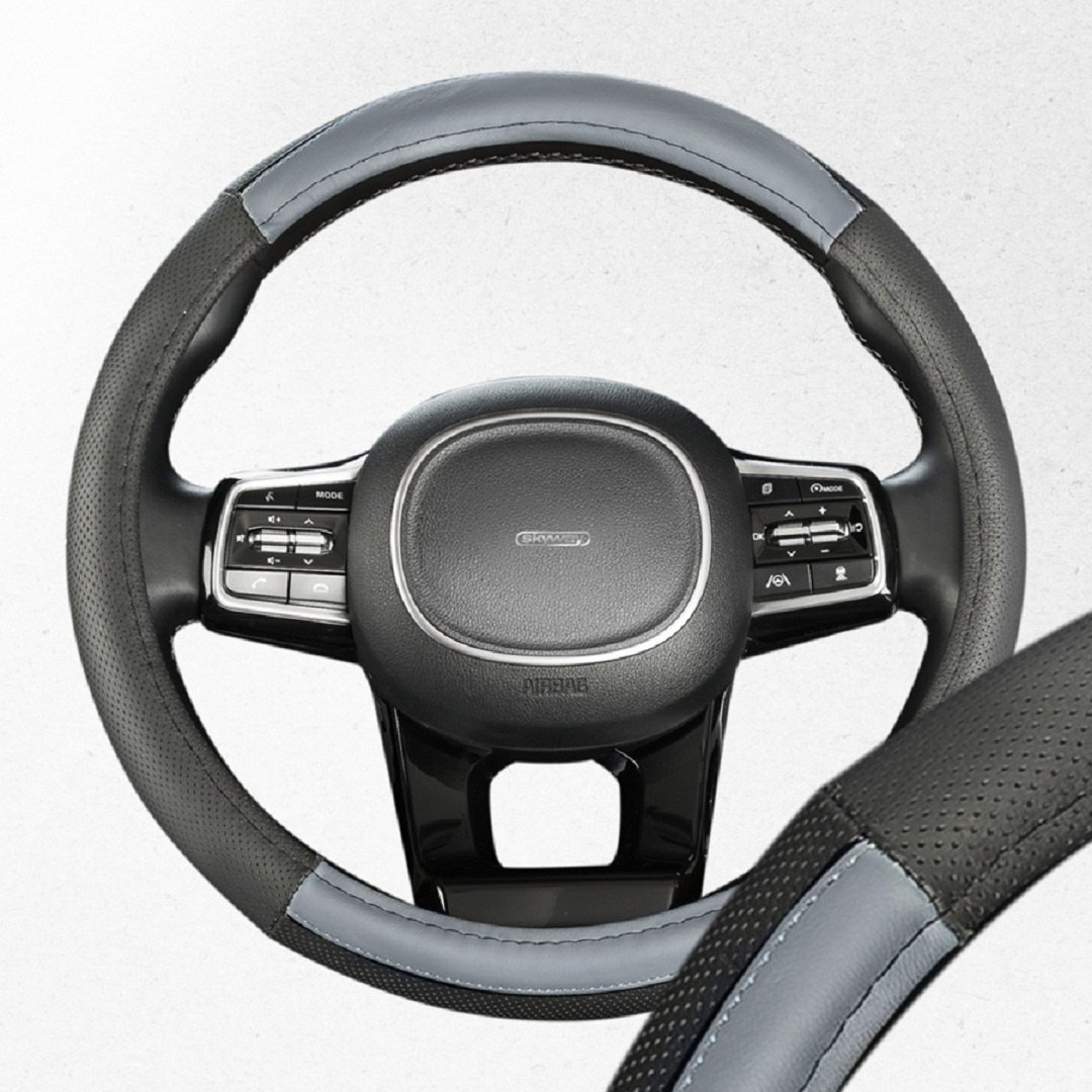 Skyway оплетка на руль S01108016 M черный, серый - ForteMarket Skyway оплетка на руль S01108016 M черный, серый купить,0