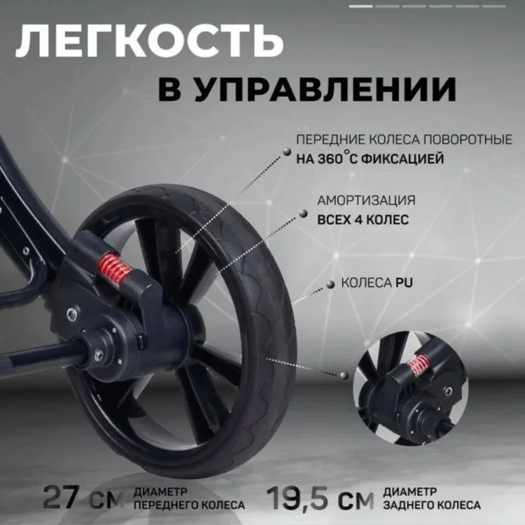 Коляска прогулочная Teknum TK609 Grey купить,0
