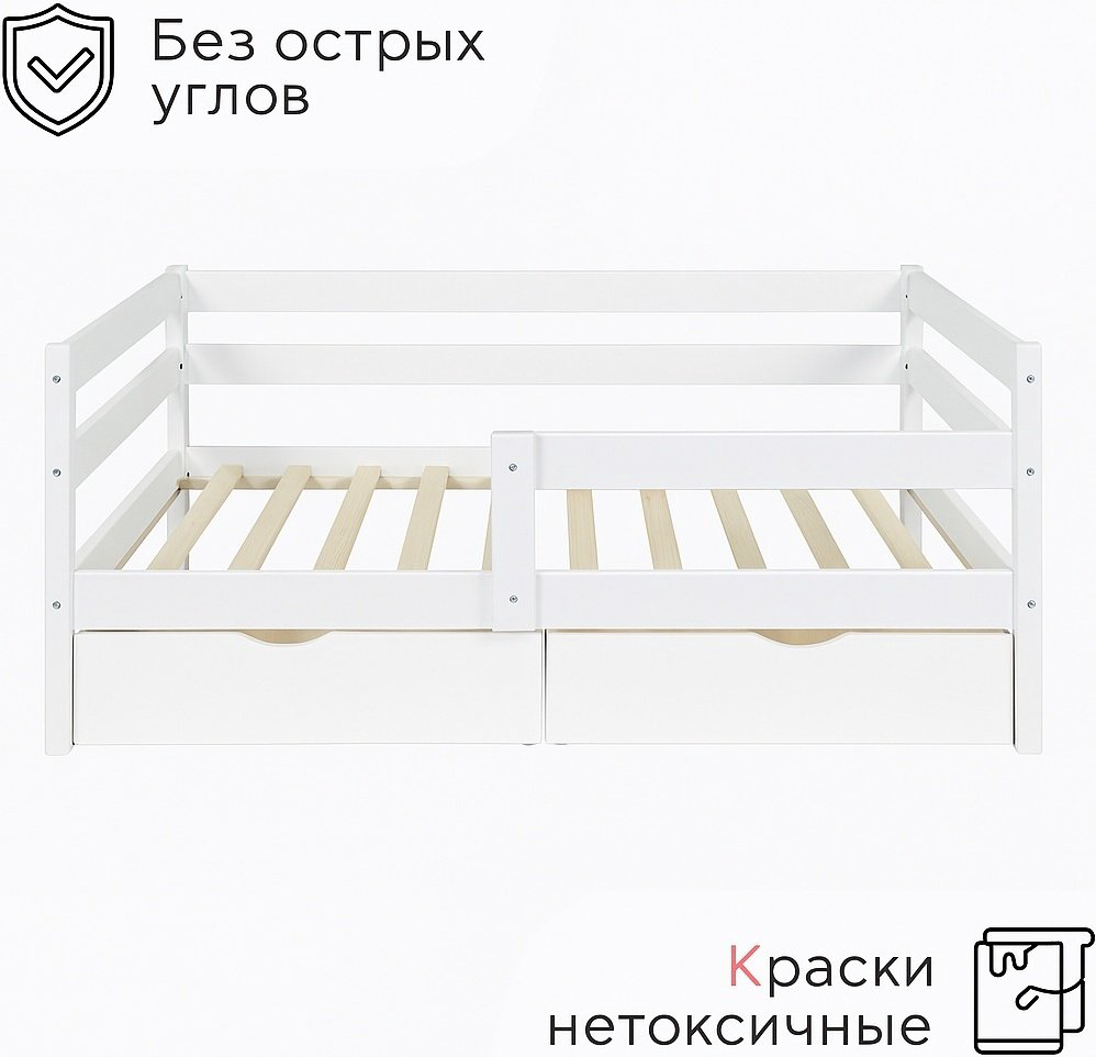 Кровать детская Tomix Sindy KPD-4-1 165х85х90см белый купить,NaN